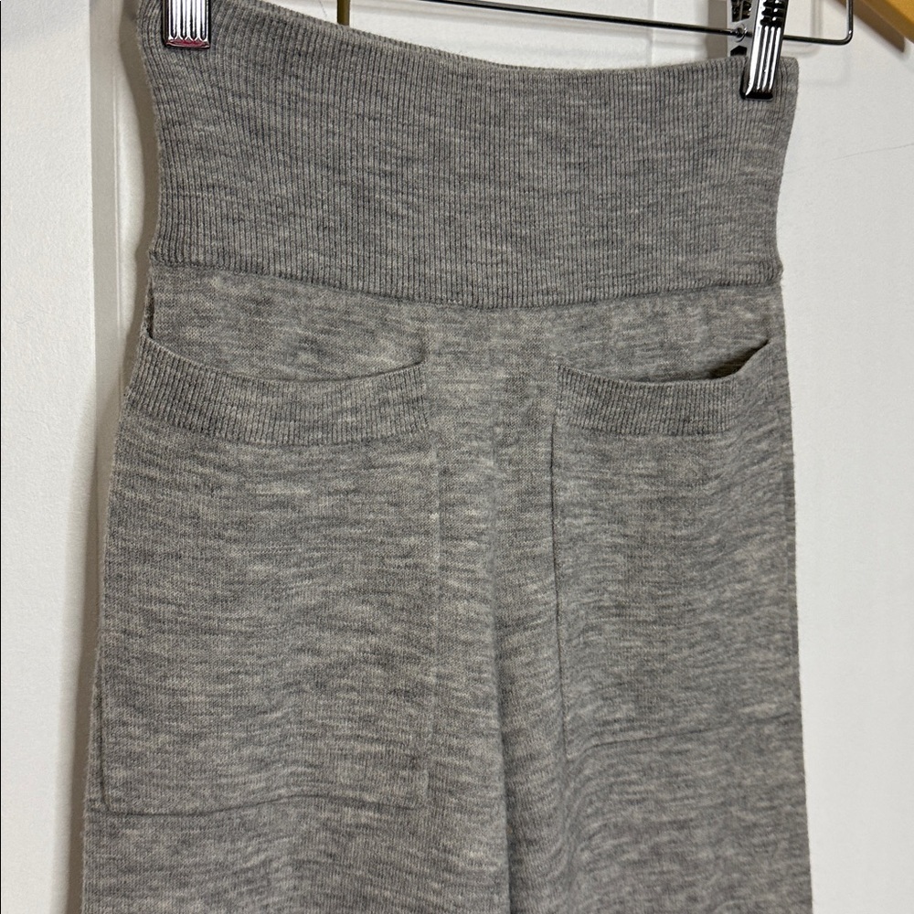 Wilfred XS Wool Blend Culottes Luxe Loungewear in light grey heather wool blend - Picture 3 of 6
